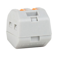 Клемма строительно-монтажная OptiKit СМК 222-412 с рычагом 2 отверстия 0,2-2,5(4,0)мм2 (КЭАЗ) 351062