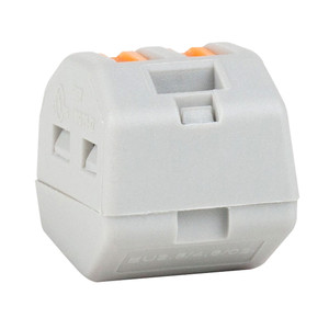 Клемма строительно-монтажная OptiKit СМК 222-412 с рычагом 2 отверстия 0,2-2,5(4,0)мм2 (КЭАЗ) 351062