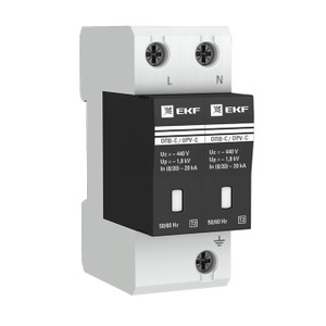 Ограничитель импульсных напряжений серии ОПВ-C/2P In 20кА 400В (EKF) opv-c2