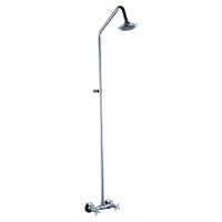 Cистема душевая со смесителем с 2-мя маховиками без излива с лейкой тропической (Антей) 357350-ANT