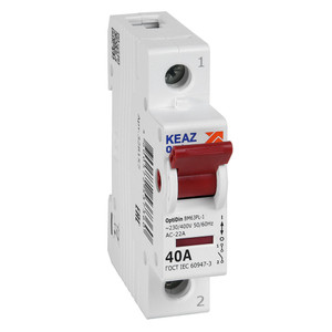 Выключатель нагрузки 1П 40А 400В OptiDin BM63PL-140-УХЛ3 (ВМ63PL) (КЭАЗ) 328157
