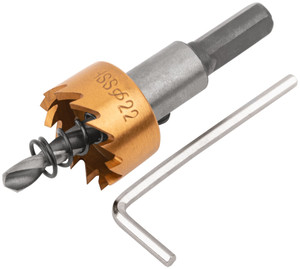 Коронка кольцевая по металлу, HSS сталь, титановое покрытие 22 мм (FIT) 36862