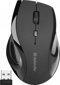 Мышь беспроводная Accura мм-295 800-1600 dpi, 6 кнопок, черный (Defender) 52295