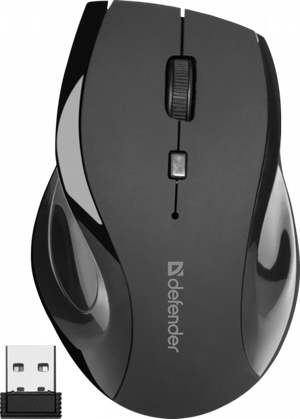 Мышь беспроводная Accura мм-295 800-1600 dpi, 6 кнопок, черный (Defender) 52295