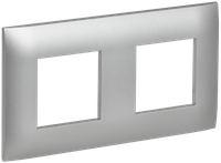 SKANDY Рамка 2-местная SK-F02S серебряный IEK (IEK) SK-M22-K23