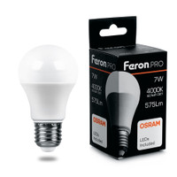 Лампа светодиодная LED 7вт Е27 белый Feron.PRO (FERON) LB-1007 38024