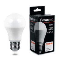Лампа светодиодная LED 20вт Е27 теплый Feron.PRO (FERON) LB-1020 38041