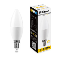 Лампа светодиодная LED 13вт E14 теплый матовая свеча (FERON) LB-970 38107