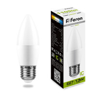 Лампа светодиодная LED 13вт E27 белый матовая свеча (FERON) LB-970 38111