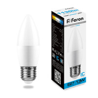 Лампа светодиодная LED 13вт E27 дневной матовая свеча (FERON) LB-970 38112