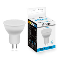 Лампа светодиодная LED 11вт 230в G5.3 дневной (FERON) LB-760 38139