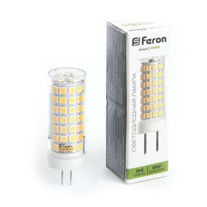 Лампа светодиодная LED 9вт 230в G4 белый капсульная (FERON) LB-434 38144