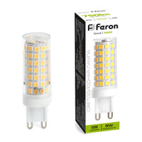 Лампа светодиодная LED 9вт 230в G9 белый капсульная (FERON) LB-434 38147
