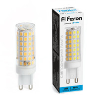 Лампа светодиодная LED 9вт 230в G9 дневной капсульная (FERON) LB-434 38148