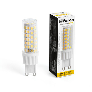 Лампа светодиодная LED 13вт 230в G9 теплый капсульная (FERON) LB-436 38152