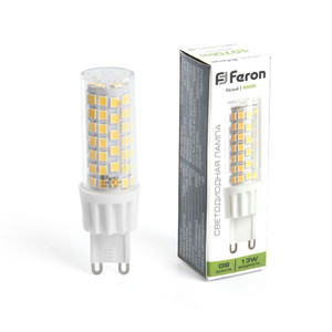 Лампа светодиодная LED 13вт 230в G9 белый капсульная (FERON) LB-436 38153