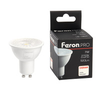 Лампа светодиодная LED 7вт 230в GU10 теплый с линзой 110 гр. Feron.PRO (FERON) LB-1607 38182