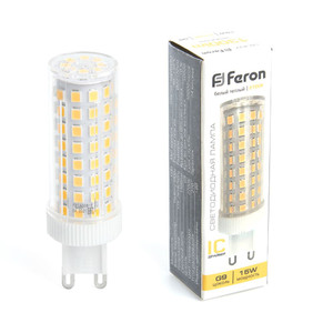 Лампа светодиодная LED 15вт 230в G9 теплый капсульная (FERON) LB-437 38212