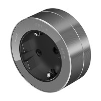 MultiTrack Розетка 2К+З круглая 16А/250В Графит (Systeme Electric) MTK13001G