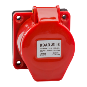 Розетка 314-16А-6h-380AC-3P+PE-IP44 (КЭАЗ) 222758