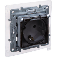 Розетка 1-местная с заземлением с защитными шторками и крышкой 16А IP44 алюминий ETIKA (IEK) 672426