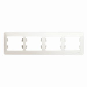 GLOSSA Рамка 4 поста горизонтальная перламутр (Systeme Electric) GSL000604