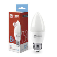 Лампа светодиодная LED-СВЕЧА-VC 8Вт 230В Е27 6500К 760Лм IN HOME (IN-HOME) 4690612024820