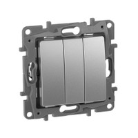 ETIKA Выкл 3клав 10АХ АЛМ (IEK) 672413