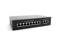 Коммутатор неуправляемый 10 портов RJ45 10 100 Мб/с PoE 96Вт (Optimus CCTV) S-10/8PA_v.2