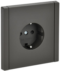 FORTE&PIANO Розетка 1-местная с заземлением с защитными шторками винтовое крепление 16А FP315 серый IEK (IEK) FP-R14-16-K03