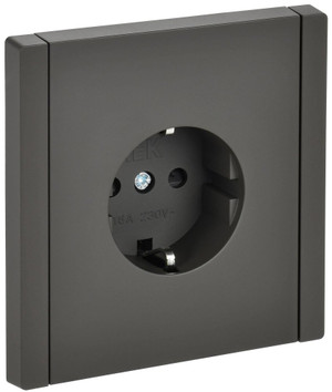 FORTE&PIANO Розетка 1-местная с заземлением с защитными шторками винтовое крепление 16А FP315 серый IEK (IEK) FP-R14-16-K03