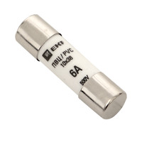 Плавкая вставка цилиндрическая ПВЦ 10х38 6А (EKF) pvc-10x38-6