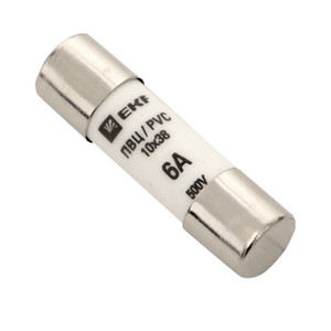 Плавкая вставка цилиндрическая ПВЦ 10х38 6А (EKF) pvc-10x38-6
