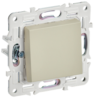 SKANDY Выключатель 1-клавишный 10А SK-V01B бежевый IEK (IEK) SK-V10-0-10-K10
