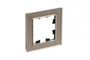 Рамка однопостовая ATLASDESIGN NATURE, ОРГАНИЧЕСКОЕ СТЕКЛО ШАМПАНЬ (Systeme Electric) ATN320501