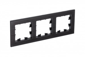 Рамка трехпостовая ATLASDESIGN NATURE, МЕТАЛЛ ОНИКС (Systeme Electric) ATN312303