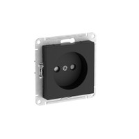 ATLASDESIGN РОЗЕТКА без заземления со шторками, 16А, быстрозажимные клеммы, КАРБОН (Systeme Electric) ATN001049S