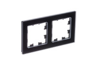 ATLASDESIGN NATURE 2-постовая РАМКА, НАТУРАЛЬНОЕ СТЕКЛО, ЧЕРНЫЙ (Systeme Electric) ATN361002