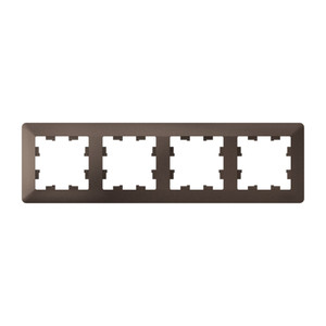 ATLASDESIGN AIR 4-постовая РАМКА, МОККО/дымчатый черный (Systeme Electric) ATN220604