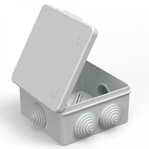 Коробка распределительная для о/п безгалогенная (HF) серая 100х100х50 (60шт/кор) (Промрукав) 40-0302