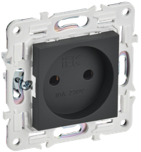 SKANDY Розетка без заземления без защитных шторок 10А SK-R02G графит IEK (IEK) SK-R10-10-K53