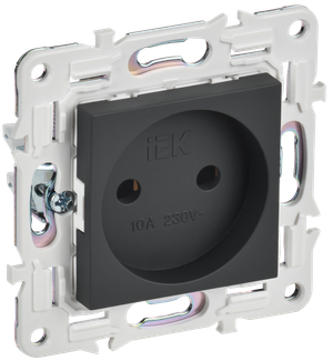 SKANDY Розетка без заземления без защитных шторок 10А SK-R02G графит IEK (IEK) SK-R10-10-K53