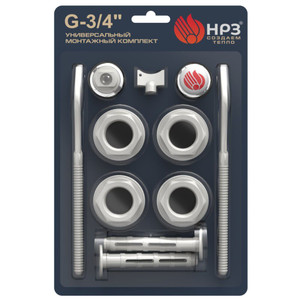 Комплект монтажный с двумя кронштейнами 11 предметов крючки 8х170 1'х3/4' (НРЗ) МК НРЗ 3/4