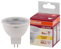 Лампа светодиодная LED 4Вт GU5.3 3000К 300лм 230V CL MR16 (замена 35Вт) OSRAM LS (LEDVANCE) 4058075481107