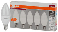 Лампа светодиодная LED 7 Вт E14 6500К 560Лм свеча 220 В (замена 60Вт) OSRAM упак 5 шт (LEDVANCE) 4058075577985