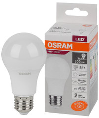Лампа светодиодная LED 10 Вт E27 4000К 800Лм груша 220 В (замена 75Вт) OSRAM (LEDVANCE) 4058075578852