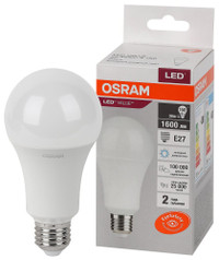 Лампа светодиодная LED 20 Вт E27 6500К 1600Лм груша 220 В (замена 150Вт) OSRAM (LEDVANCE) 4058075579378