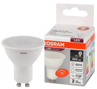 Лампа светодиодная LED 10 Вт GU10 4000К 800Лм спот 220 В (замена 75Вт) OSRAM (LEDVANCE) 4058075581807