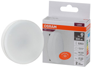 Лампа светодиодная LED 10 Вт GX53 4000К 800Лм таблетка 220 В (замена 75Вт) OSRAM (LEDVANCE) 4058075582095