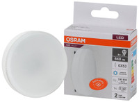 Лампа светодиодная LED 8 Вт GX53 6500К 640Лм таблетка 220 В (замена 60Вт) OSRAM (LEDVANCE) 4058075582309